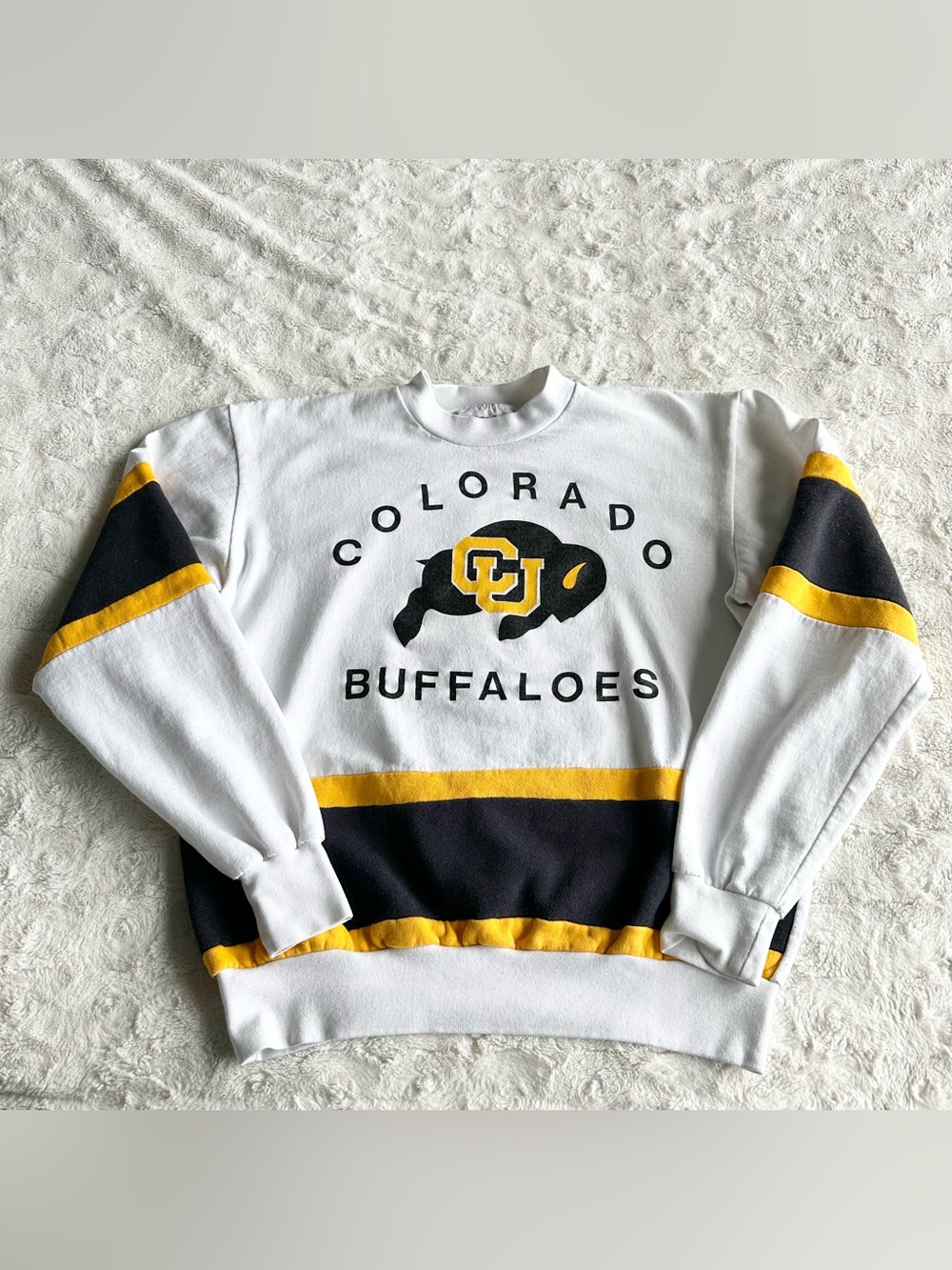 Vintage University of Colorado Sweatshirt Crewneck Mens Medium Nutmeg Boulder CU